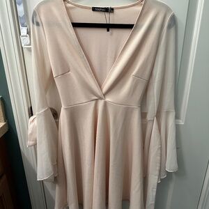 Bohoo US size 2 summer/spring pink sheer dress